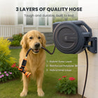 Giraffe Tools AW30 Garden Hose Reel, Any-Length Lock, 1/2 in x 100 FT | Retractable Garden Hose Reel With Any-Length Lock, 1/2 in x 100 FT, Auto Rewind, 180° Swivel and 9-Pattern Nozzle
