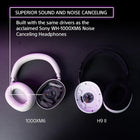 Sony INZONE H9 II Wireless Noise Cancelling Gaming Headset, WH-1000XM6 Drivers, Lightweight, Detachable Cardoid AI Mic, 2.4GHz and Bluetooth, Soft Case, for PC, PS5, Switch, and Mobile, Black
