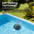AIPER Scuba SE Cordless Pool Cleaner, Upgrade 95-Min Runtime, Smart Self-Parking, Pool Vacuum for Above-Ground Pools up to 860 Sq.ft, Black