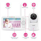 VTech VM5262 5 Color LCD Digital Video Baby Monitor, 360 Degree Pan & Tilt Camera, Automatic Night Vision, Temperature Sensor