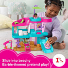 Fisher-Price Little People Toddler Toy Barbie Beach House Playset, Figures and Accessories for Preschool Pretend Play Kids Ages 18+ Months
