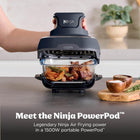 Ninja Crispi Glass Air Fryer, 4-in-1, Grey, FN101CGY | Max crisp, bake, air fry, recrisp, 450F/232°C max, 4 Qt/3.8L and 6 Cup containers, PFAS-free glass