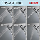 Delta Faucet Nicoli 14 Series Single-Handle Tub and Shower Trim Kit, Chrome Shower Faucet with 6-Spray Hand Held Shower Head with Hose, Chrome 144749-HS (Shower Valve Included)
