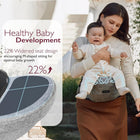 Momcozy CPC-Certified Baby Hip Carrier - Adjustable Waistband with Original 3D Belly Protector & Ergonomic EVA Massage Board, Various Pockets for Newborns to Toddlers up to 45lbs (Grey, Large)
