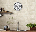 Seiko Shelby Non Ticking Wall Clock, Silver, 13 Inch
