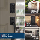 Weiser SmartCode Matte Black Keyless Entry Door Lock/Deadbolt Lock, 10-Button Touchpad Door Lock with Backlit Keypad, Up to 50 User Codes Electronic Door Locks for Front Door, Traditional Home Décor