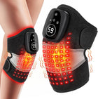 Red Light Therapy Device Knee Brace for Pain Relief, Vibration Knee Massager with Heat for Knee Shoulder Elbow, Rechargeable Cordless 660nm&850nm Near Infrared Light Therapy Device for Men Women
