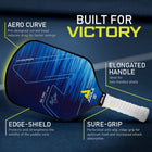 JOOLA Ben Johns Hyperion Pickleball Paddle - Select Raw Carbon Surface or Carbon Abrasion Surface for Increased Power and Spin - Elongated Grip Handle - Carbon Fiber Pickleball Paddle - USAP Approved