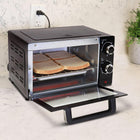 Total Chef Toaster Oven - Countertop Oven for Toast, Bake, Broil, Pizza, Compact Size For Small Kitchen Appliance with Timer, Fours de cuisine électriques compacts, Black