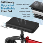 Knee Scooter, All Terrain Knee Walker with Disc Brake, 300lbs Foldable Knee Scooter Walker with Bag Crutches Alternative for Foot Surgery, Red