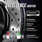 DS-One Rear Coated Drilled Slotted Disc Brake Rotor (1 Piece Only) DS1-780082 Replacement For Ram 1500 Classic Dodge Durango Chrysler Aspen - Left or Right Side (Driver Passenger)