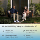 Yale Black Code Keypad Deadbolt Front Door Lock for Keyless Entry, YED210-NR-BSP