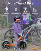 KRIDDO Toddler Balance Bike 2 Year Old, Age 24 Months to 5 Years Old, 12 Inch Push Bicycle with Customize Plate (3 Sets of Stickers Included), Steady Balancing, Gift Bike for 2-3 Boys Girls, Orange