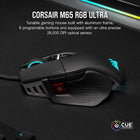 Corsair M65 RGB Ultra Tunable FPS Gaming Mouse - CORSAIR Marksman 26,000 DPI Optical Sensor, Optical Switches, AXON Hyper-Processing Technology, Sensor Fusion Control, Tunable Weight System - Black