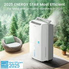 Waykar 2,000 Sq. Ft Energy Star Dehumidifier for Home and Basements, with Auto or Manual Drainage, 0.6 Gal Water Tank Capacity