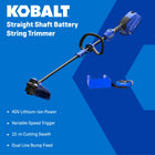 Kobalt Gen4 40-volt 15-in Straight Shaft Battery String Trimmer 4.0 Ah (Battery Included) (Charger Included)