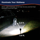 Harbor Breeze 200 -Lumens Matte Black Solar LED Outdoor Path Light with Motion Sensor 5000-K