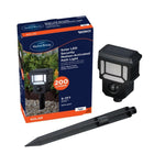 Harbor Breeze 200 -Lumens Matte Black Solar LED Outdoor Path Light with Motion Sensor 5000-K