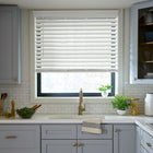 LEVOLOR Trim+Go 2-in Slat Width 65-in x 72-in Cordless White Faux wood Room darkening Horizontal blinds