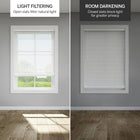 LEVOLOR Trim+Go 2-in Slat Width 65-in x 72-in Cordless White Faux wood Room darkening Horizontal blinds