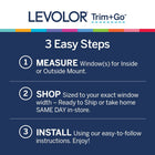 LEVOLOR Trim+Go 2-in Slat Width 35-in x 48-in Cordless White Faux wood Room darkening Horizontal blinds