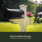 Mayne Westbrook 4 x 4 White Polymer Pyramid Mount Mailbox Post