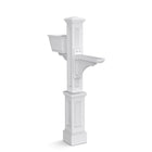 Mayne Westbrook 4 x 4 White Polymer Pyramid Mount Mailbox Post