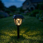 Harbor Breeze 10 -Lumens Black Solar LED Outdoor Path Light with Dusk-to-Dawn Sensor 3000-K