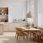 allen + roth Trim at Home 2-in Slat Width 34-in x 72-in Cordless White Faux Wood Room Darkening Horizontal Blinds