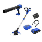 Kobalt 24-volt Cordless Battery String Trimmer and Leaf Blower and Combo Kit 3 Ah (Battery Included) (Charger Included)