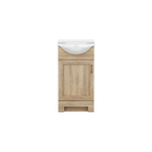Project Source Euro 18-in Sandstone Single Sink Bathroom Vanity with White Cultured Marble Top (Fully Assembled)