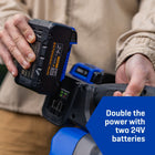 Kobalt 48V MAX (24Vx2) 600 CFM / 150 MPH Handheld Leaf Blower Kit, (2) 4.0Ah Batteries and Charger Included