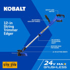 Kobalt 24-volt Cordless Battery String Trimmer and Leaf Blower and Combo Kit 3 Ah (Battery Included) (Charger Included)