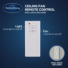 Harbor Breeze Universal 3.94-in 1 -Speed 1 -Setting White Plastic Indoor Slope Ceiling Compatible Handheld Ceiling Fan Remote with Receiver Included