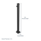 RELIABILT 2-in x 2-in x 3-ft Black Sand Steel Deck Post