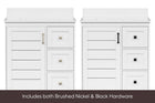 allen + roth Rigsby 30-in White Undermount Single Sink Bathroom Vanity with White Engineered Marble Top (Fully Assembled)