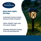 Harbor Breeze 10 -Lumens Black Solar LED Outdoor Path Light with Dusk-to-Dawn Sensor 3000-K
