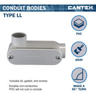 CANTEX Type LL Conduit Body 3/4-in PVC Type LL conduit bodies