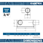 CANTEX Type LL Conduit Body 3/4-in PVC Type LL conduit bodies
