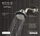 KOHLER Showerhead, Moxie, Smart Showerhead, Speaker Showerhead, Connected, 2.5 GPM, K-28238-NKA-CP, Polished Chrome