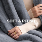 UGG Euphoria Throw Blanket, Plush Faux Fur Blanket, 50\ x 70\, Grey Blue | Reversible Fluffy Faux Fur to Ultra Soft Microfiber, Ultra Plush, OEKO-TEX Compliant, Machine Washable, All-Season Décor
