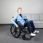 BIOS Living 22\ / 55.8 cm Phoenix Wheelchair, Foldable, Durable Steel Frame, Swing Away/Removable Footrests, Flip-Up PVC Armrests, Adjustable Seat Height, 300lbs / 136kg Capacity