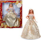 Barbie Signature 2025 Holiday Barbie Fashion Doll with Blonde Hair Wearing Silver & Gold Gown, Seasonal Collectible Includes Displayable Packaging & Doll Stand