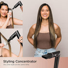 Shark Hair Dryer | FlexStyle Hair Styling System | Portable & Powerful Blow Dryer Brush | Hair Curler & Volumizer | 6 Styling Tools Included | Best for All Hair Types | Black | HD440BKC