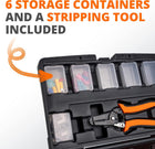 Wirefy Crimping Tool Set 8 PCS - Ratcheting Wire Crimper - Heat Shrink, Non-Insulated, Open Barrel, Flag, Ferrule Connectors