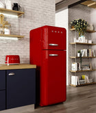 Smeg 50\'s Retro Style 2-Slice Toaster, 6 Browning Levels, Toast 1 Side, Reheat or Defrost, Removable Stainless Steel Crumb Tray, Red, TSF01RDUS