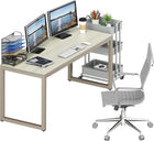 SHW 55-Inch Commercial-Grade Office Computer Desk, 140 x 60 cm, Maple