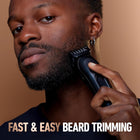 King C. Gillette Beard Trimmer Full Kit with 40 beard length settings and Washable Lifetime Sharp Blade for fast and easy trimming