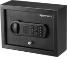 Amazon Basics Small Slim Desk Drawer Security Safe with Programmable Electronic Keypad, 0.1 Cubic Feet, Small Safe, Black, 11.8\'\'W x 8.6\'\'D x 4.4\'\'H
