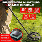 Metal Detector for Adults with Pin Pointer - Waterproof Metal Detector, Pinpointer with 5 Modes, Headphones, Bag, Dagger,Adults Professional, Beach, ip68 Coil,Gold Detector